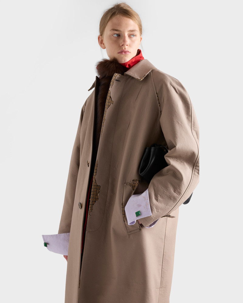 Bonded poplin coat with devoré effect 4