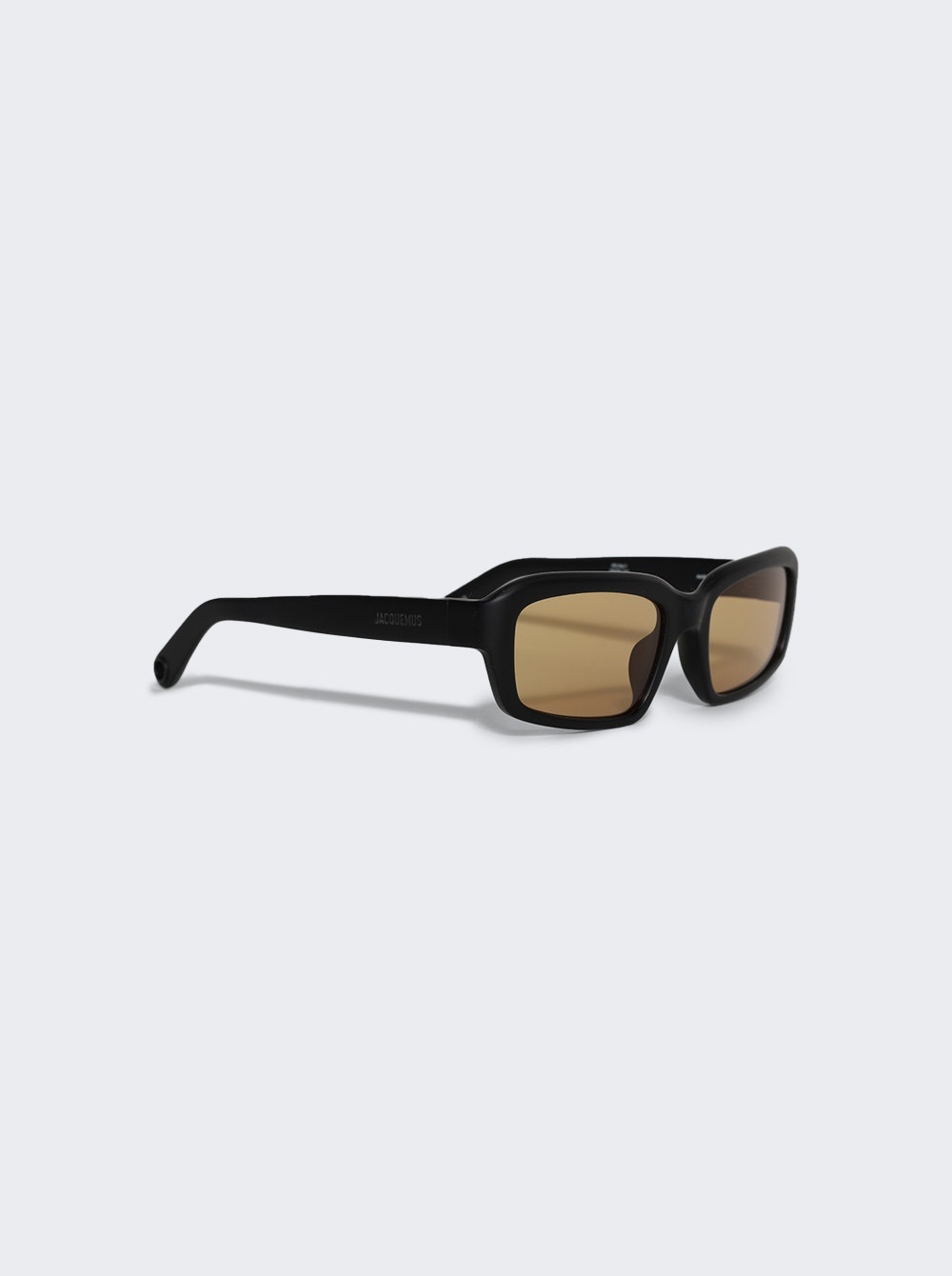 X Jacquemus Marino Angular D-frame Sunglasses Black And Amber - 4