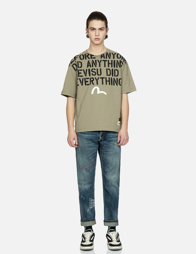 MULTI-LOGO AND SEAGULL EMBROIDERY CARROT-FIT JEANS #2017 6