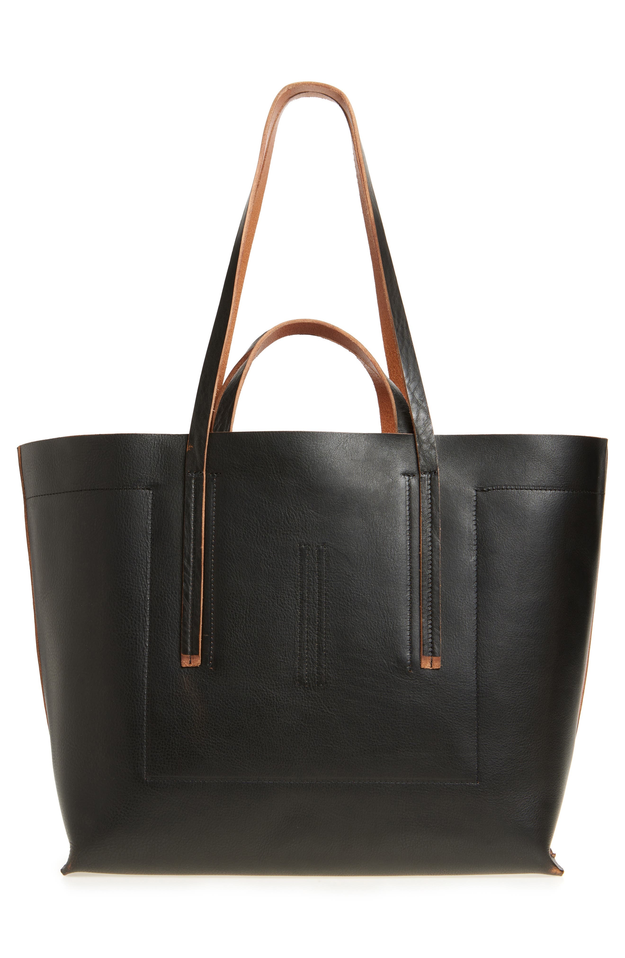 Rick Owens Hollywood Leather Shopper in Black at Nordstrom - 3