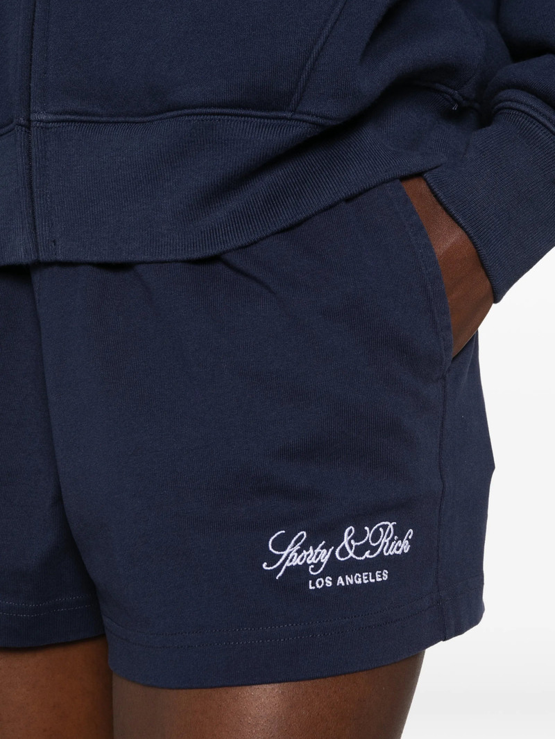 Sporty & Rich Logo-embroidered Drawstring Shorts 3