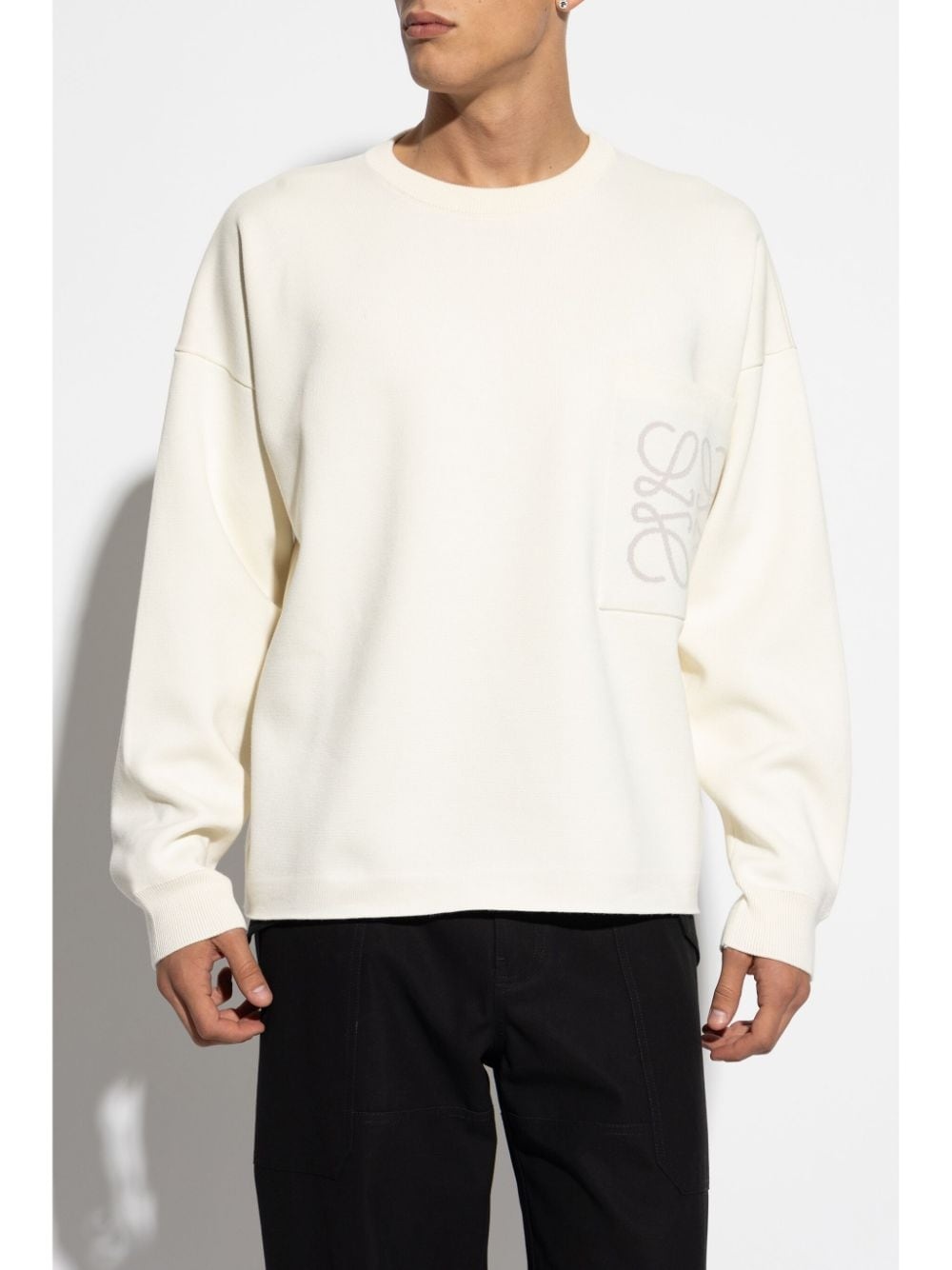 Anagram-intarsia jumper - 3