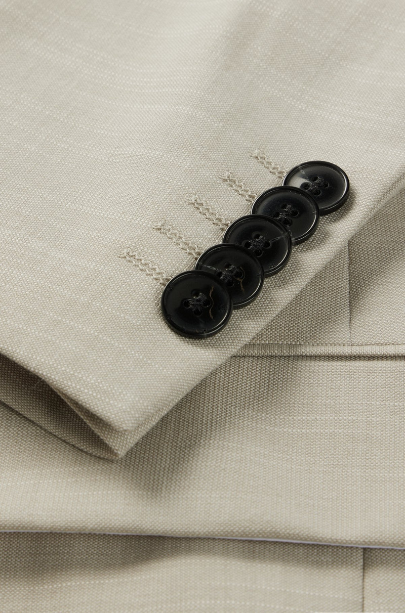 REGULAR-FIT SUIT IN PATTERNED LINEN-LOOK CLOTH 10