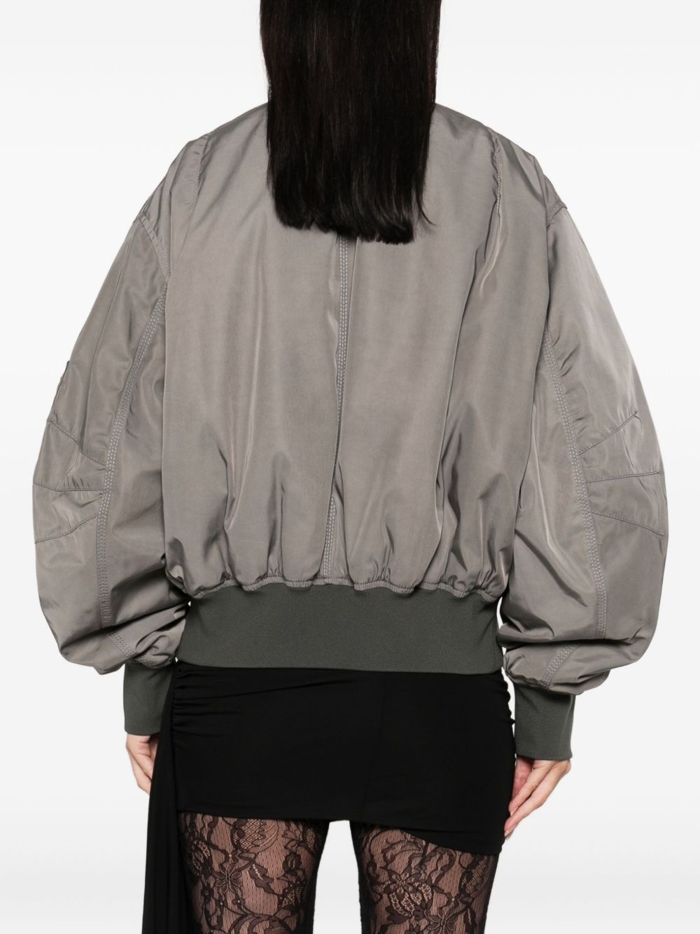 zip-fastening bomber jacket - 4