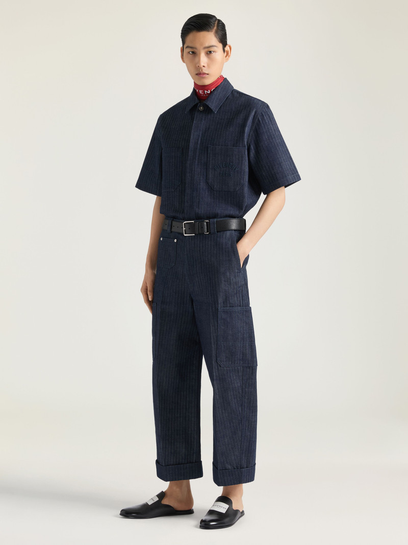 CARGO TROUSERS IN HERRINGBONE DENIM 3