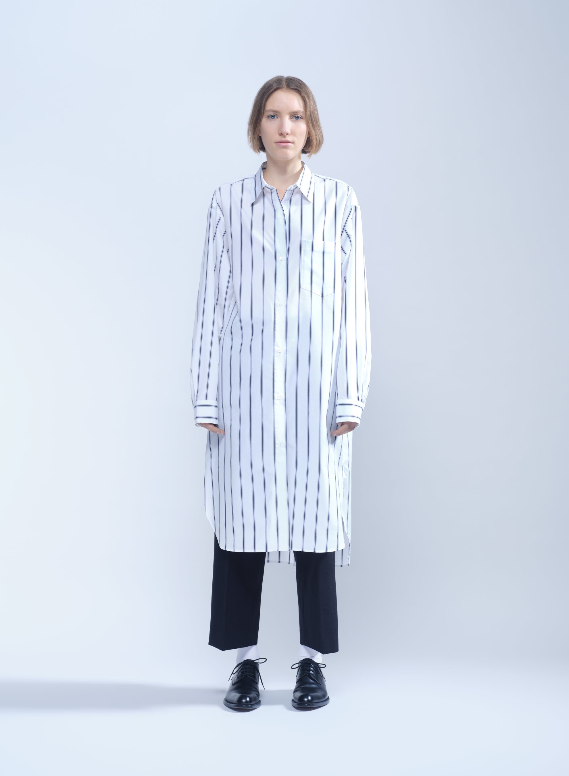 STRIPED SHIRT DRESS - 2