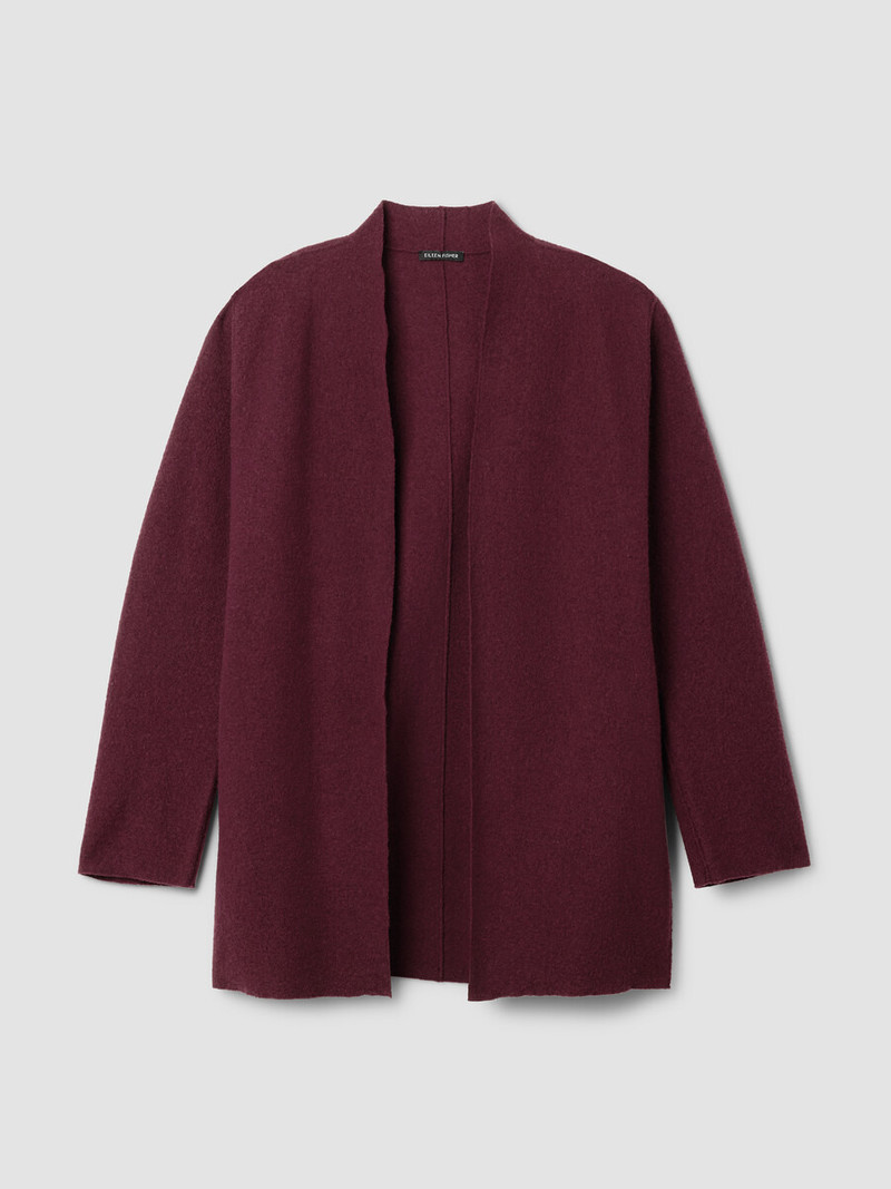 Lightweight Boiled Wool High Collar Jacket in Regenerative Wool 1