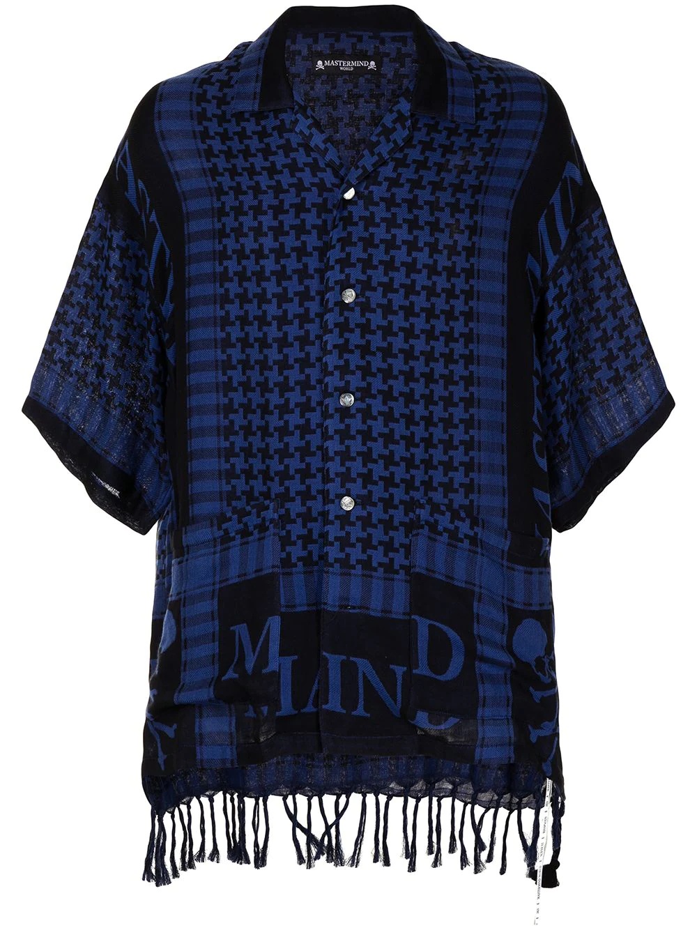 geometric logo-print cotton shirt - 1