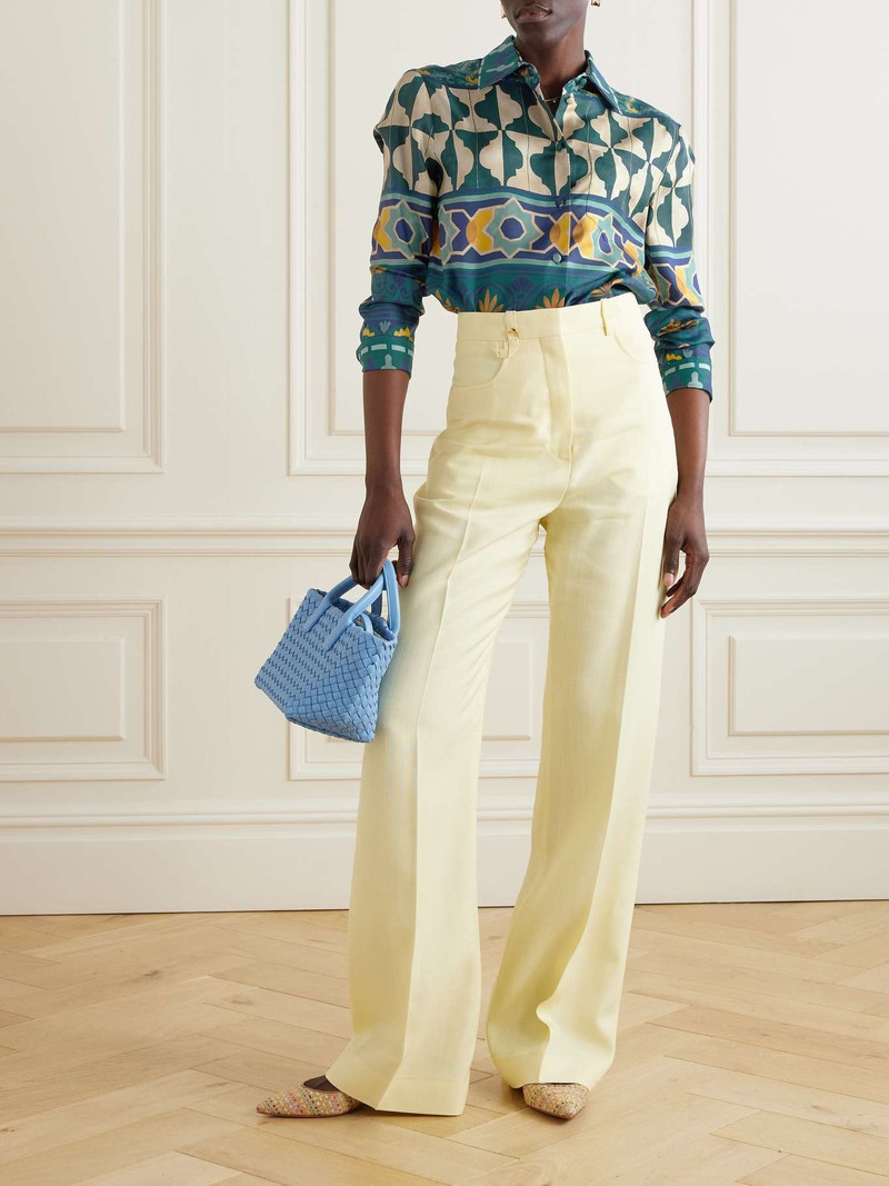 La DoubleJ Printed silk-twill shirt outlook