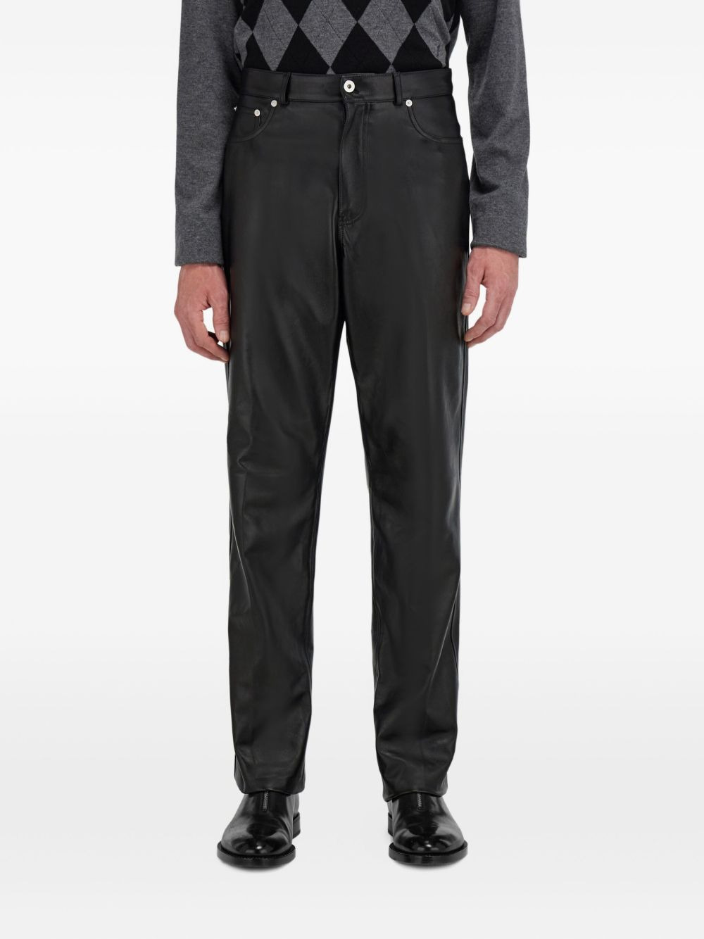 five-pocket nappa trousers - 2