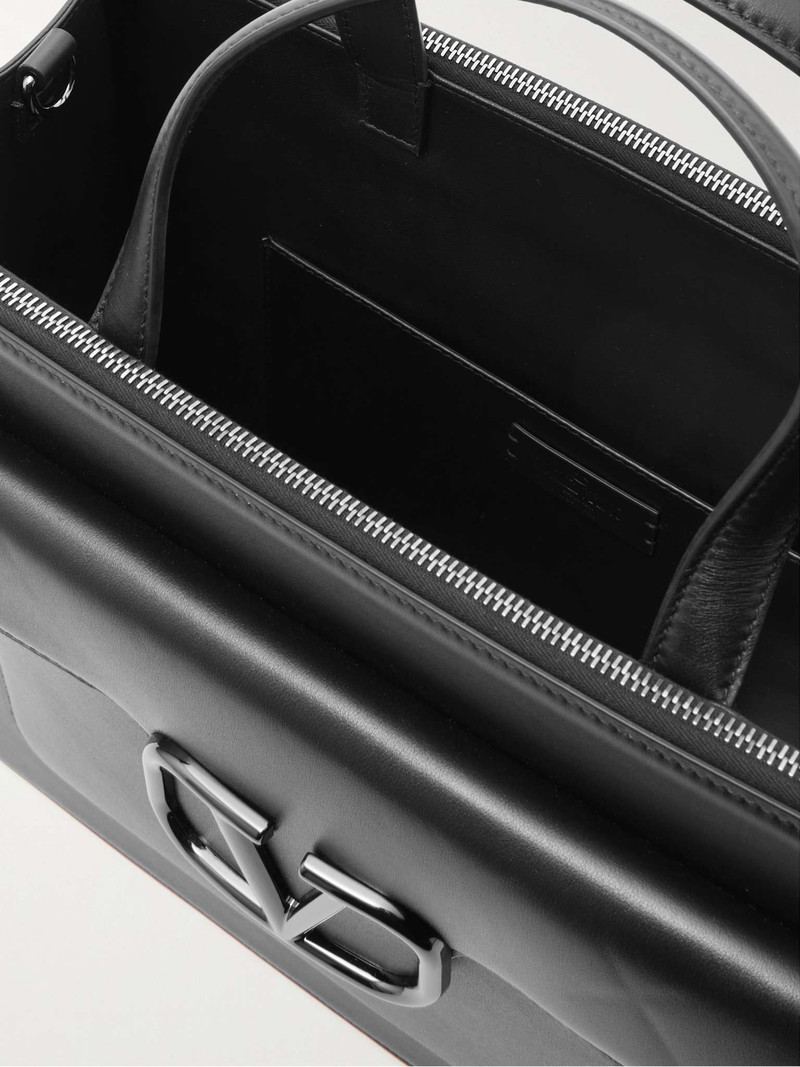 Valentino Garavani Logo-Embellished Leather Briefcase 3