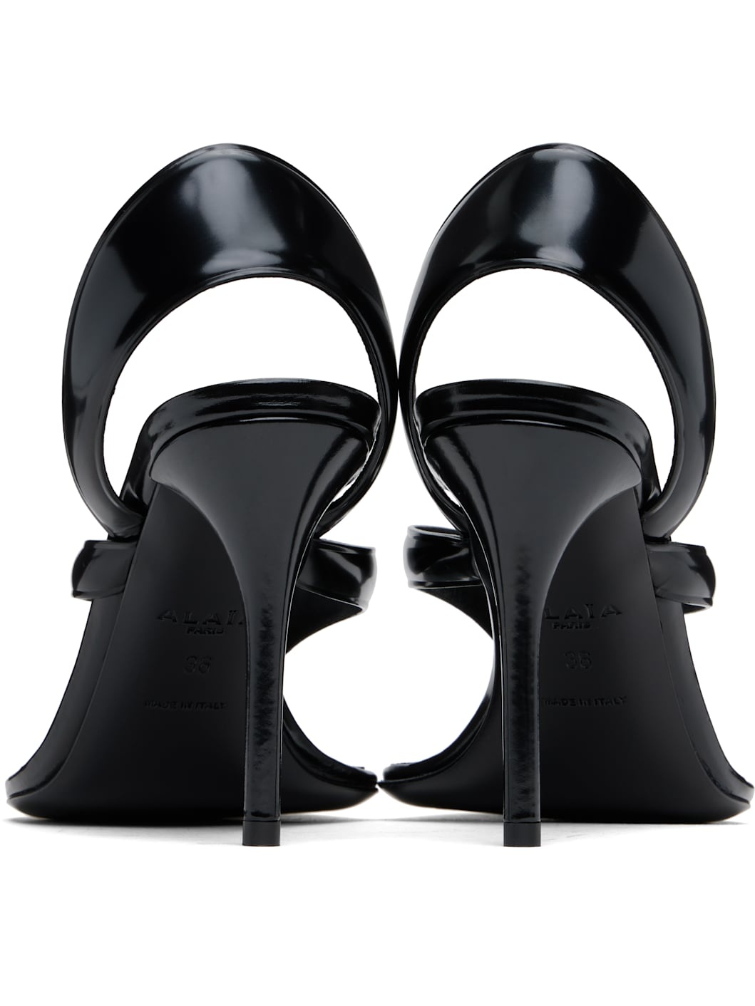 Black Infradito Heeled Sandals - 2