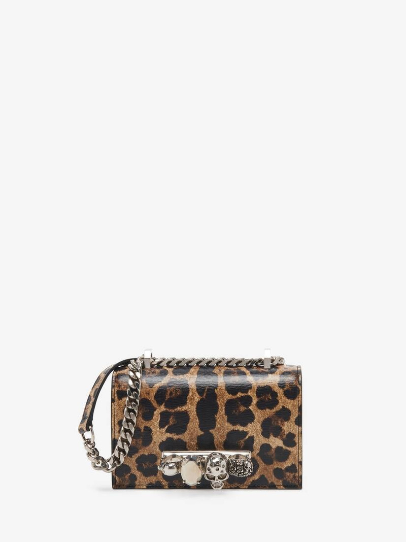 Women's Mini Jewelled Satchel in Natural/black 1