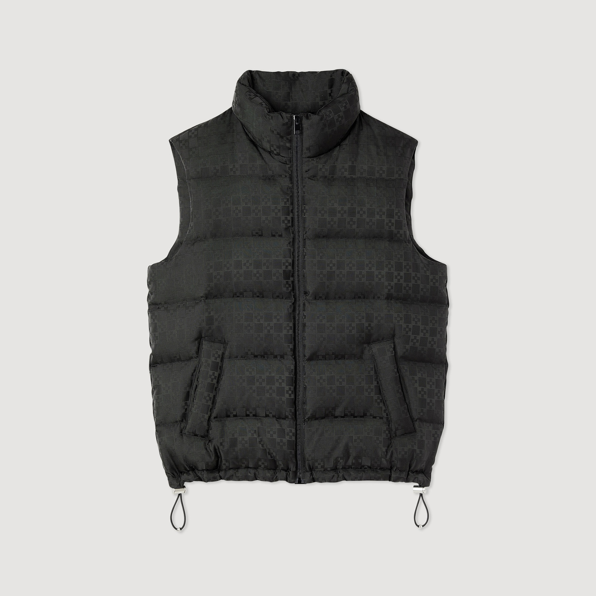 Sleeveless padded Sandro logo jacket - 1