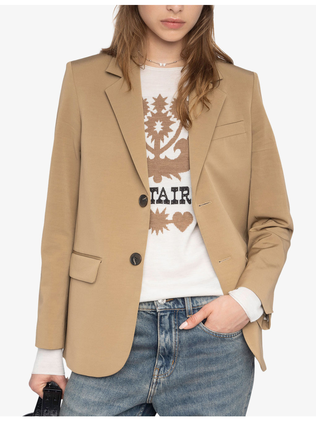 Vanille Regular-Fit Stretch Cotton-Blend Blazer - 3