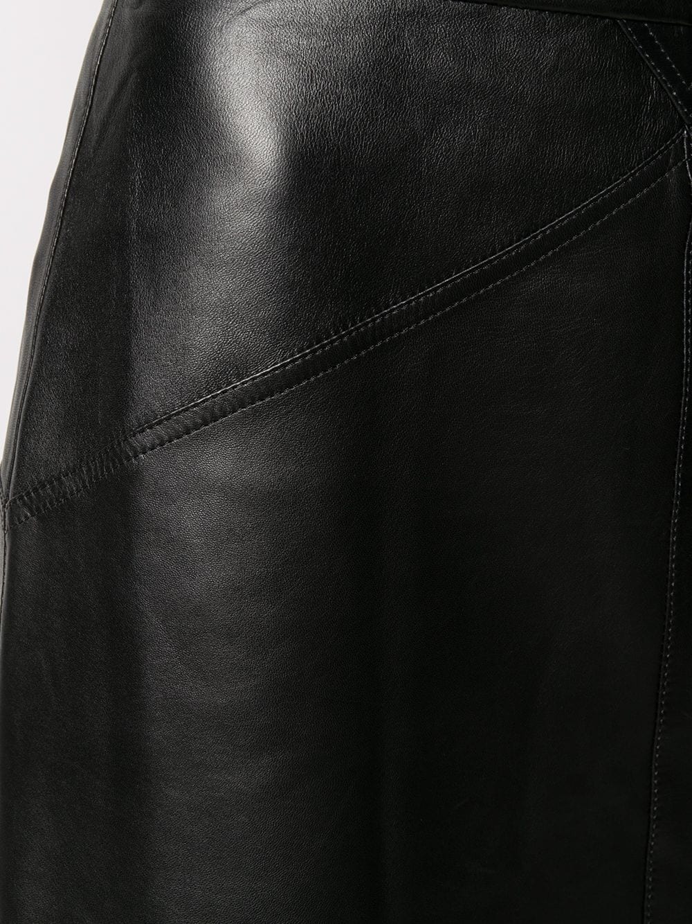 faux-leather mid-length pencil skirt - 5