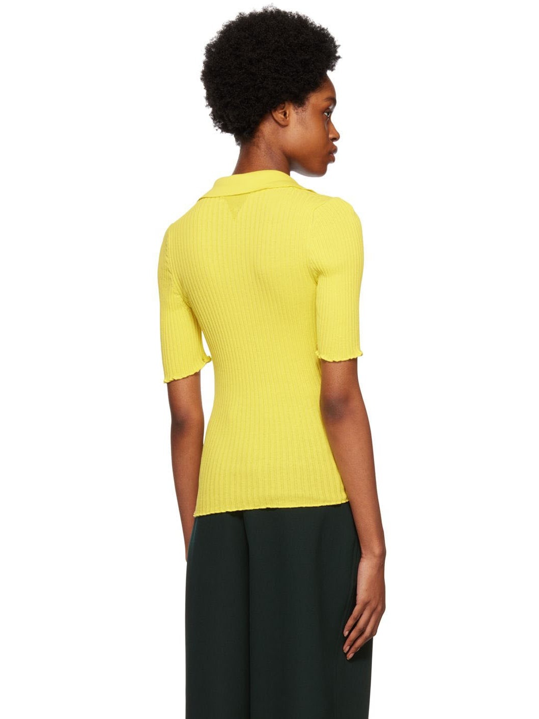 Yellow Cotton Polo - 3