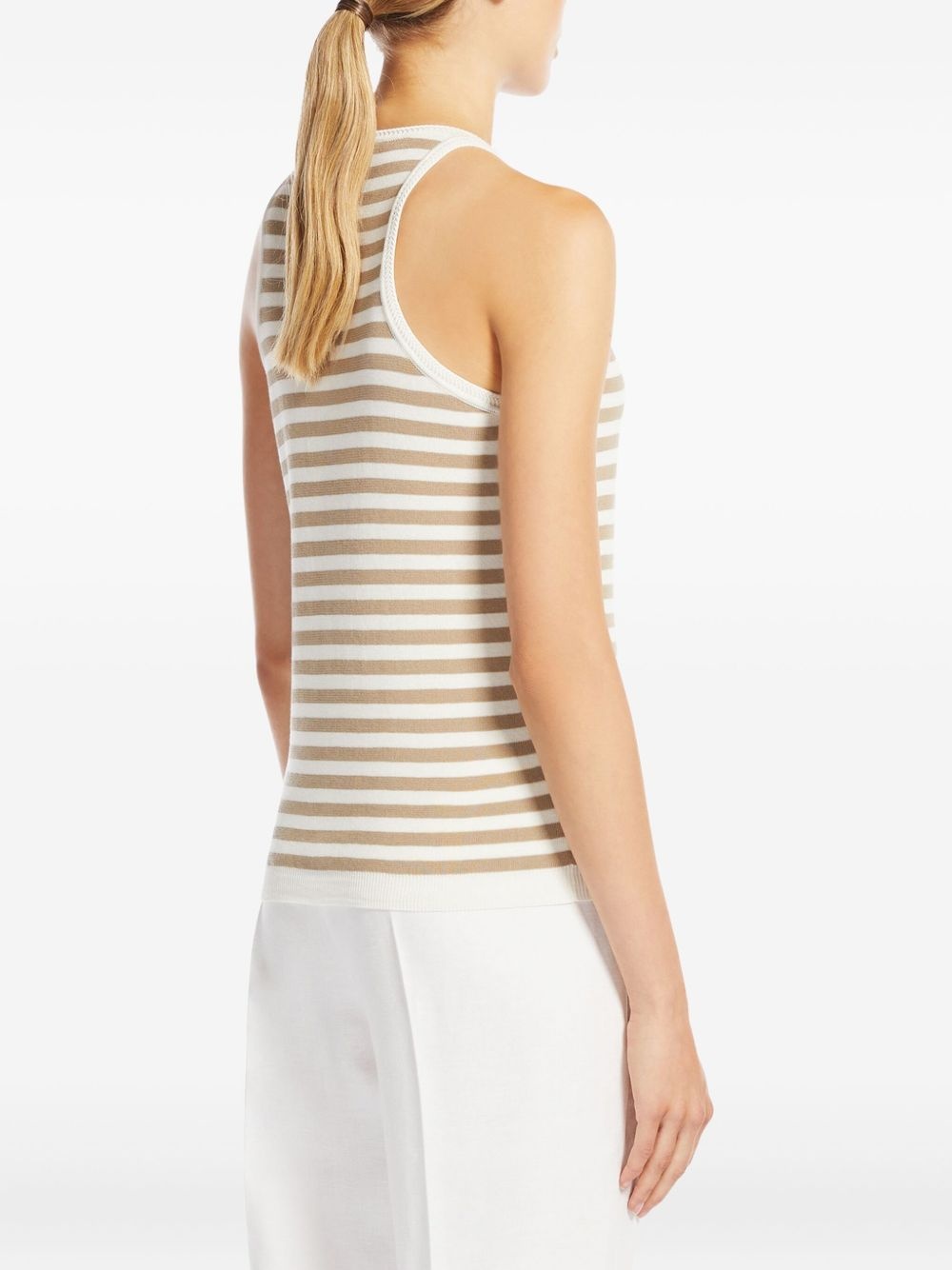 striped sleeveless top - 2