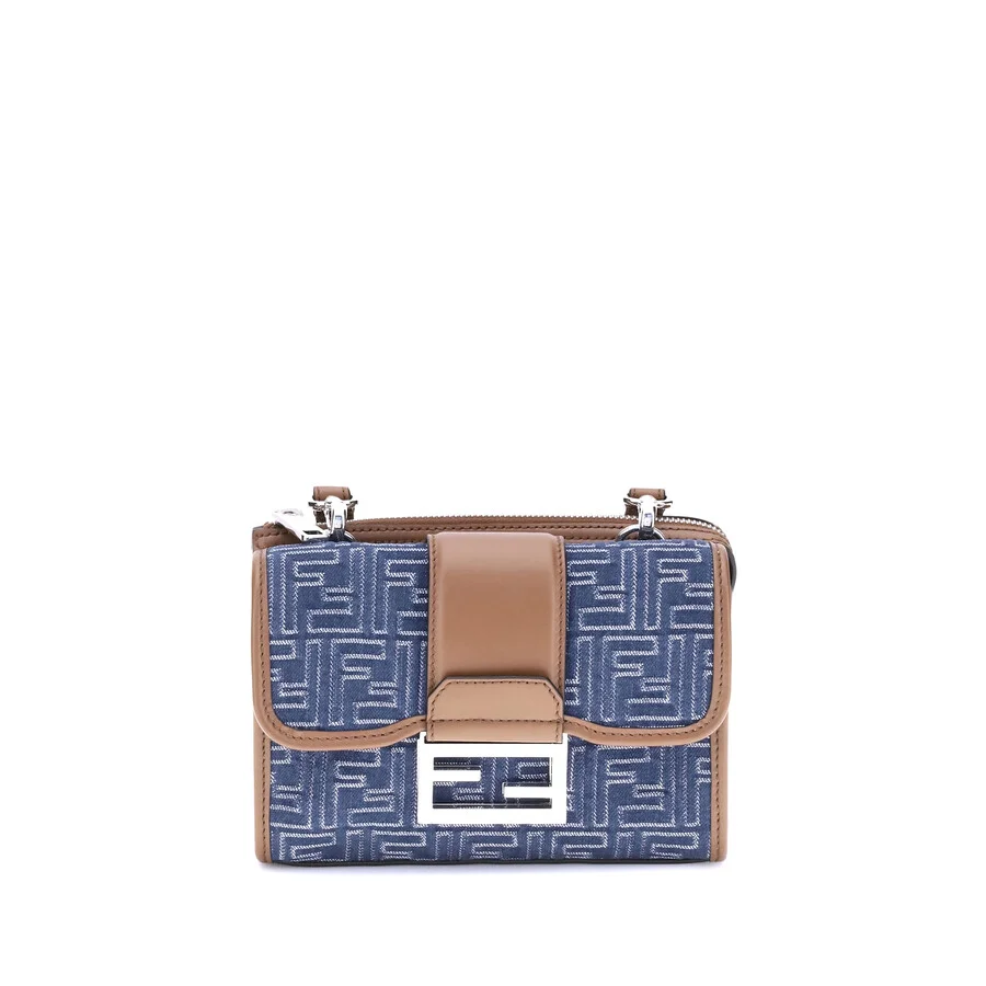 Fendi Baguette Denim Shoulder Bag - 1