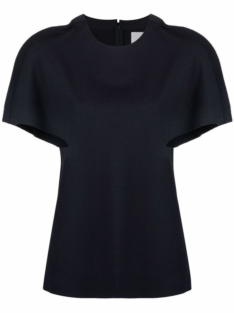 sculpted short-sleeve blouse 1