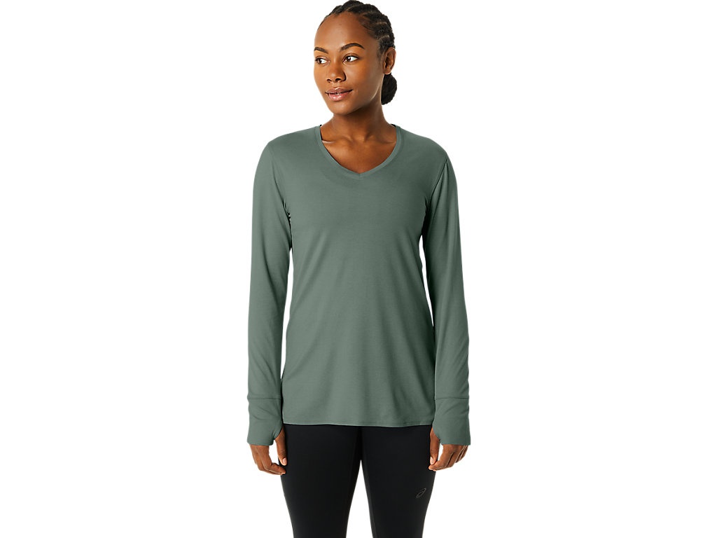 WOMEN'S LONG SLEEVE HEATHER TOP - 1