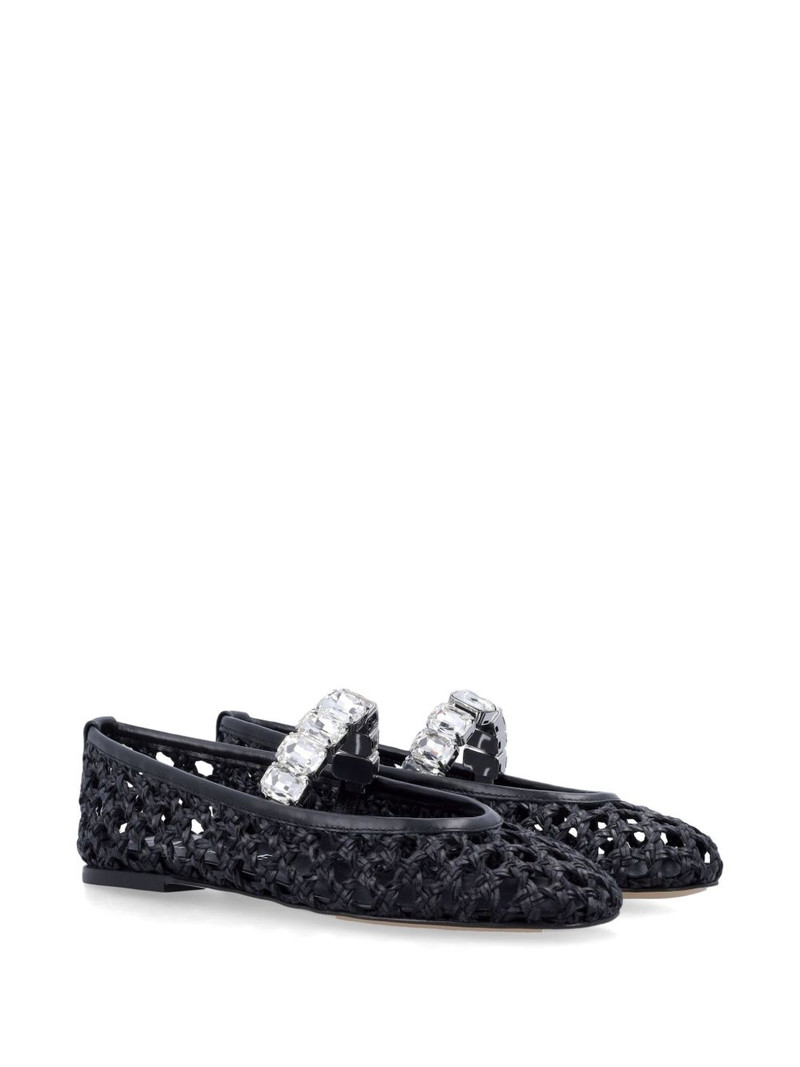 CASADEI crystal-embellished ballet flats outlook