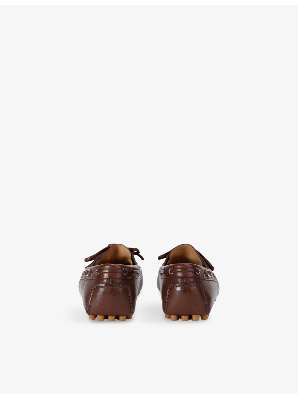 Brand-Plaque Leather Shoes - 4