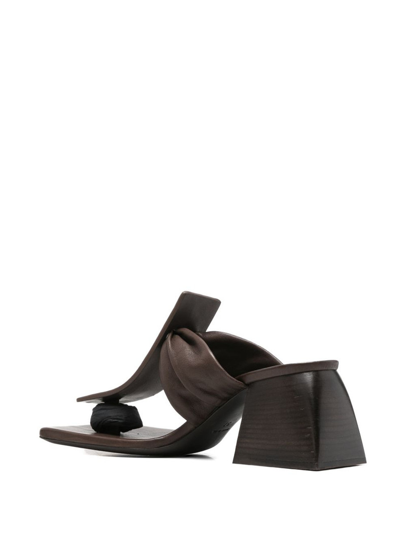 ruched square-toe sandals 3