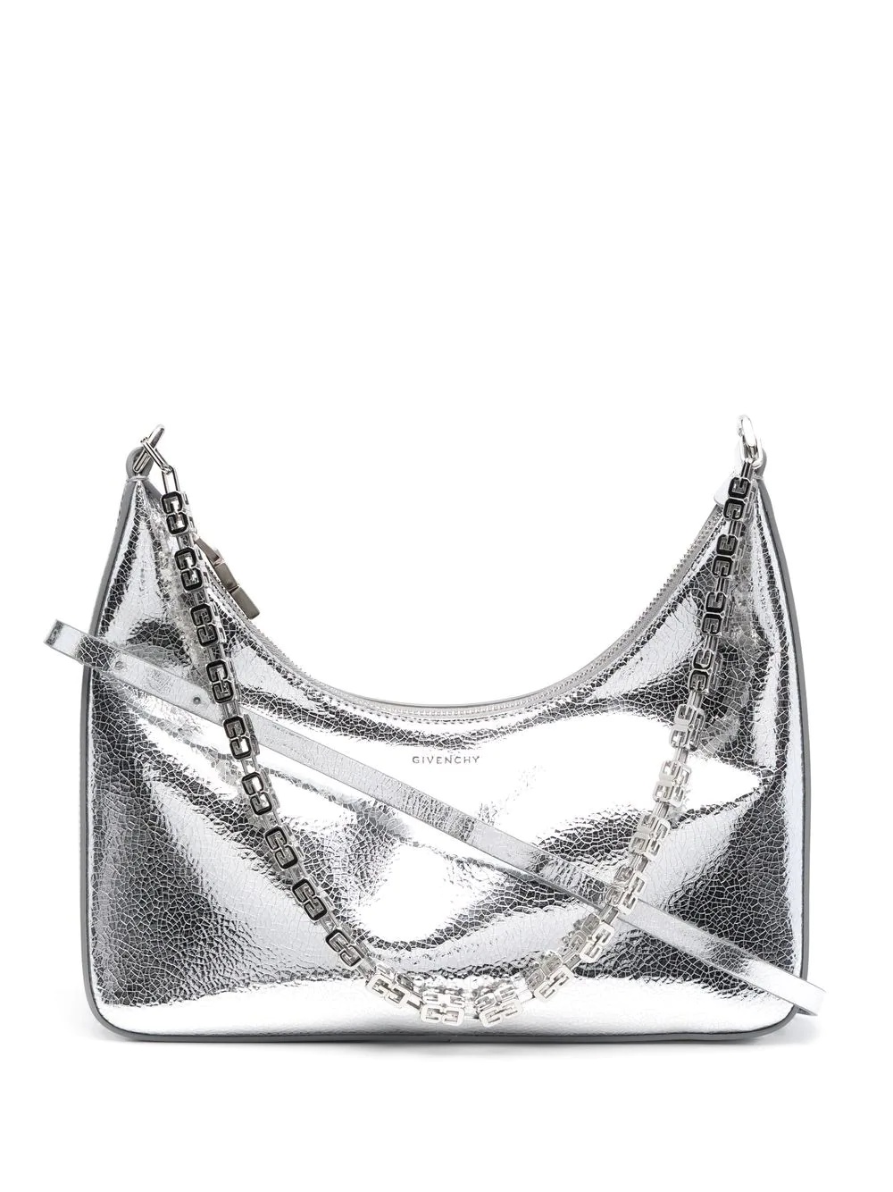 Moon Cut Out metallic-effect bag - 1