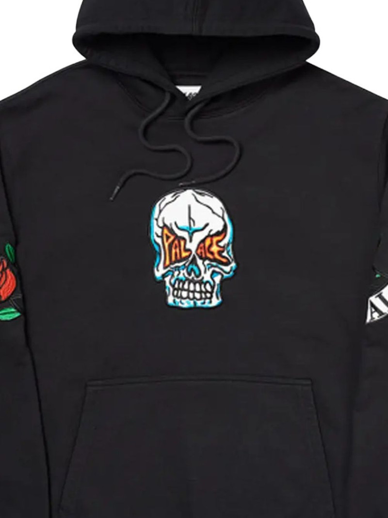 PALACE rose-embroidered hoodie outlook