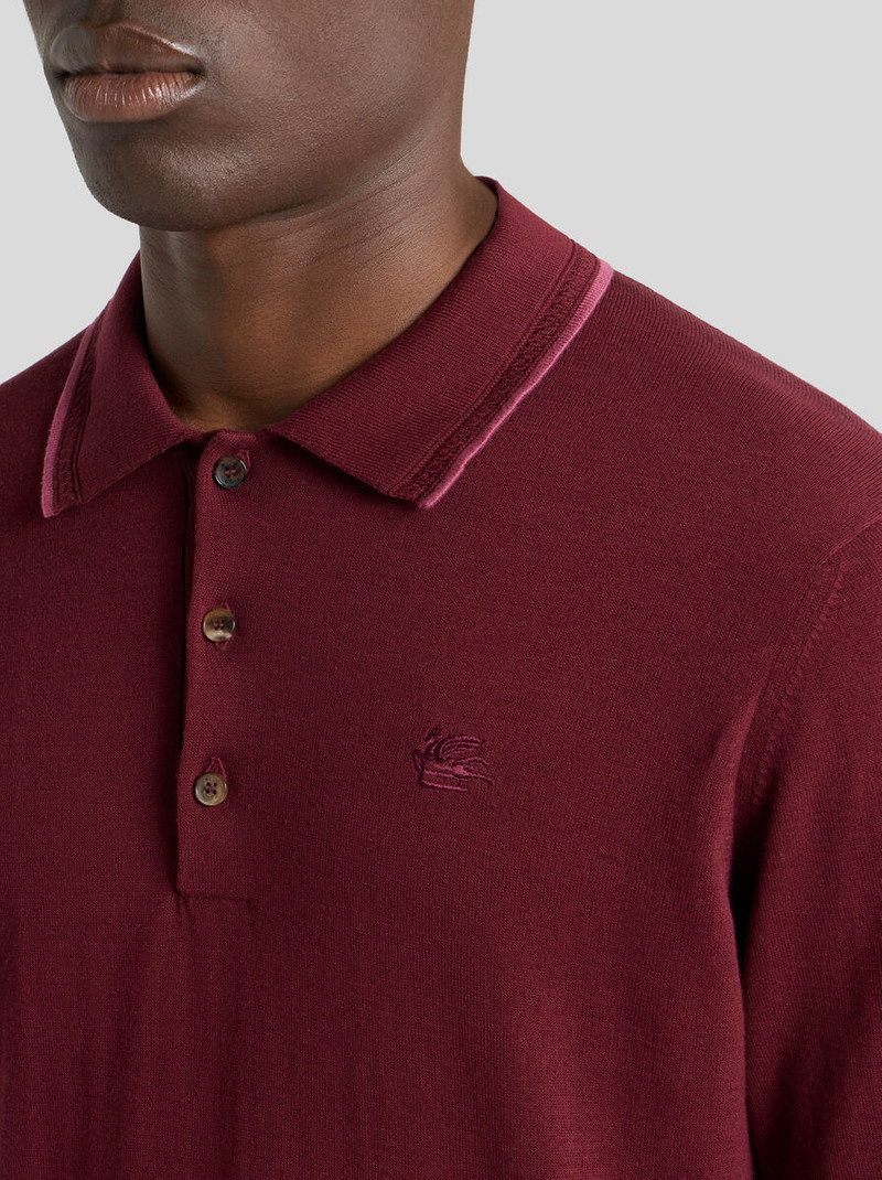 Etro COTTON-BLEND POLO SHIRT WITH PEGASO EMBROIDERY outlook
