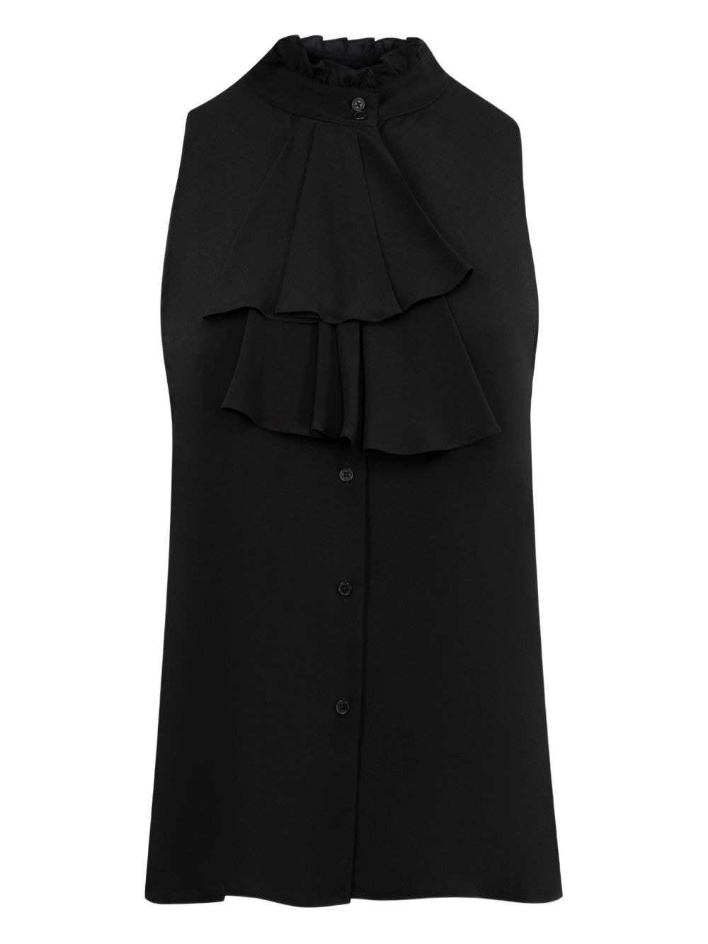 Felton ruffled high-neck sleeveless shirt - 1