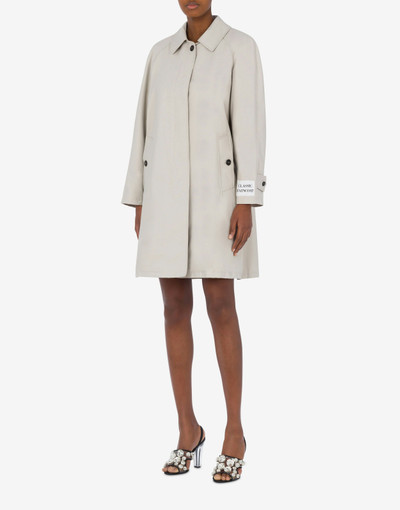 Moschino WAXED-EFFECT CANVAS TRENCH COAT outlook