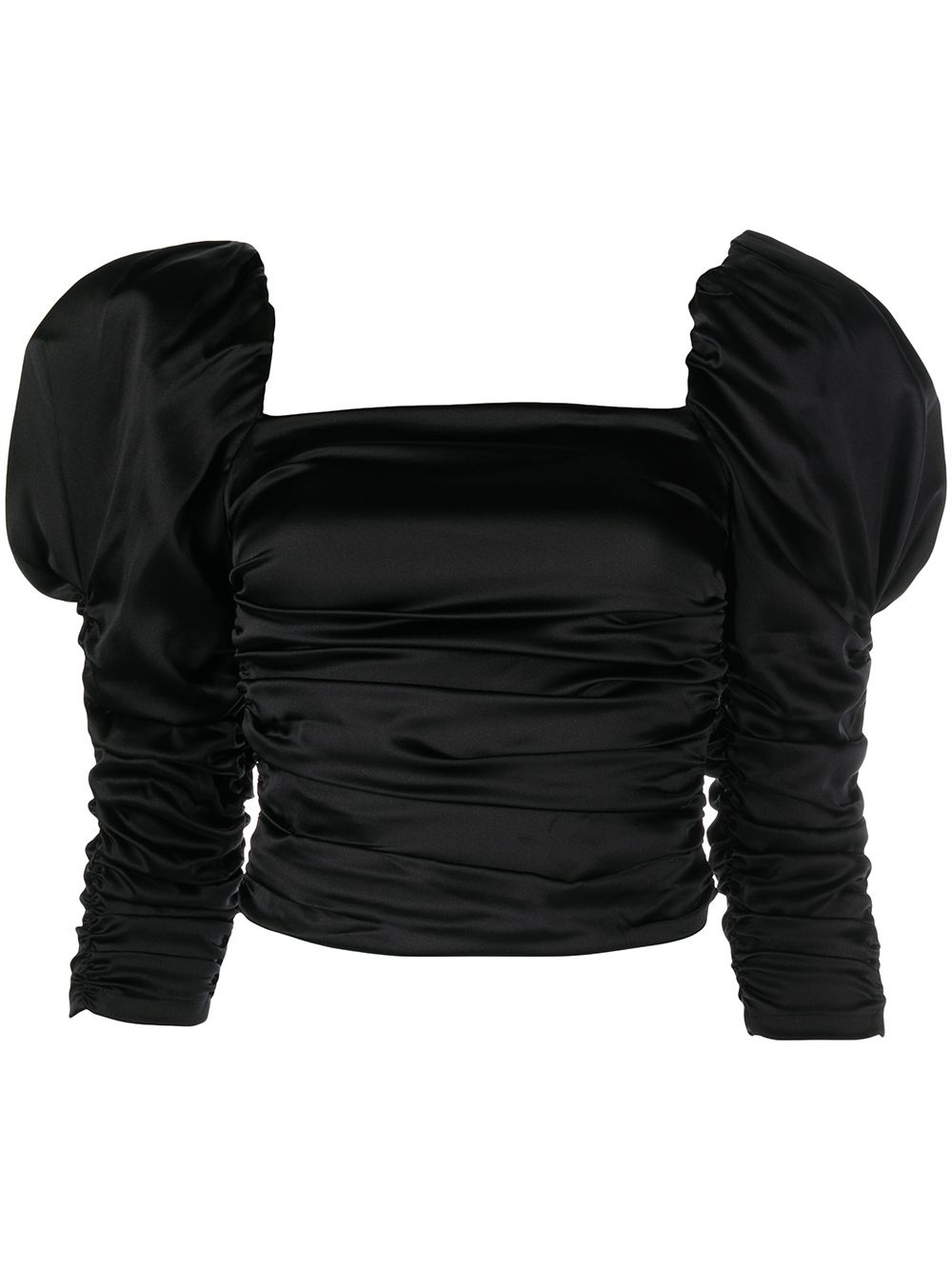 Katrice ruched puff-sleeve top - 1