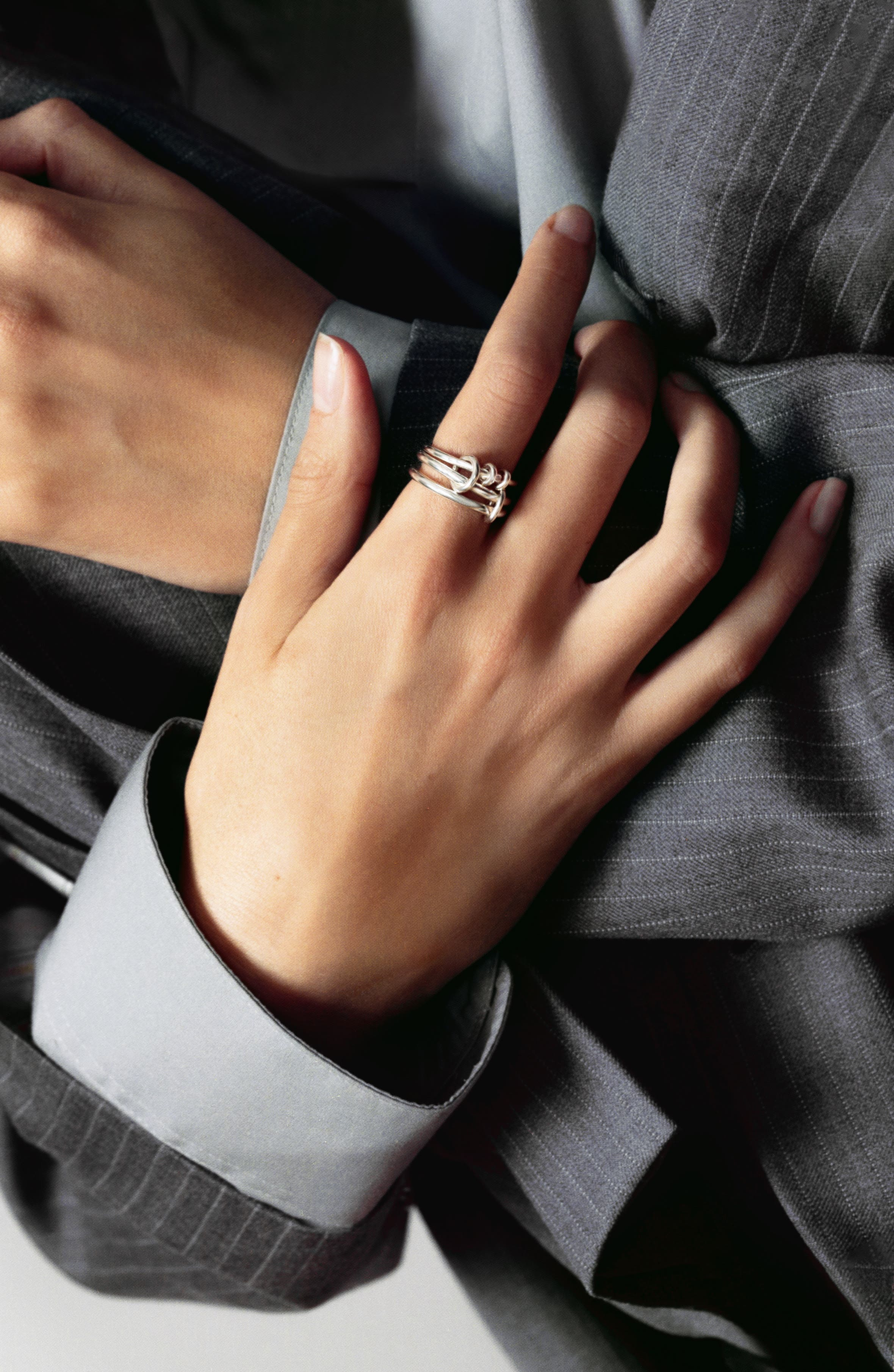 Spinelli Kilcollin Ranath Sterling Silver Linked Stack Ring at Nordstrom - 4