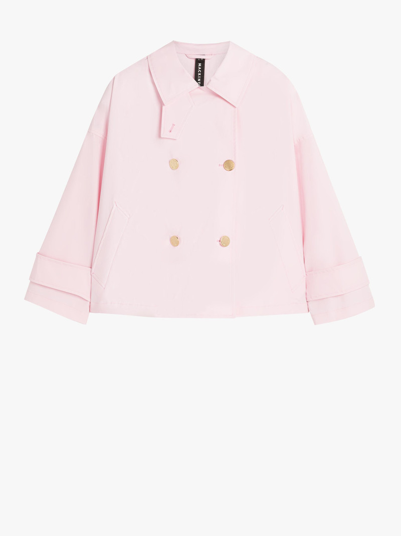 HUMBIE PINK ECO DRY SHORT DOUBLE-BREASTED OVERCOAT 1