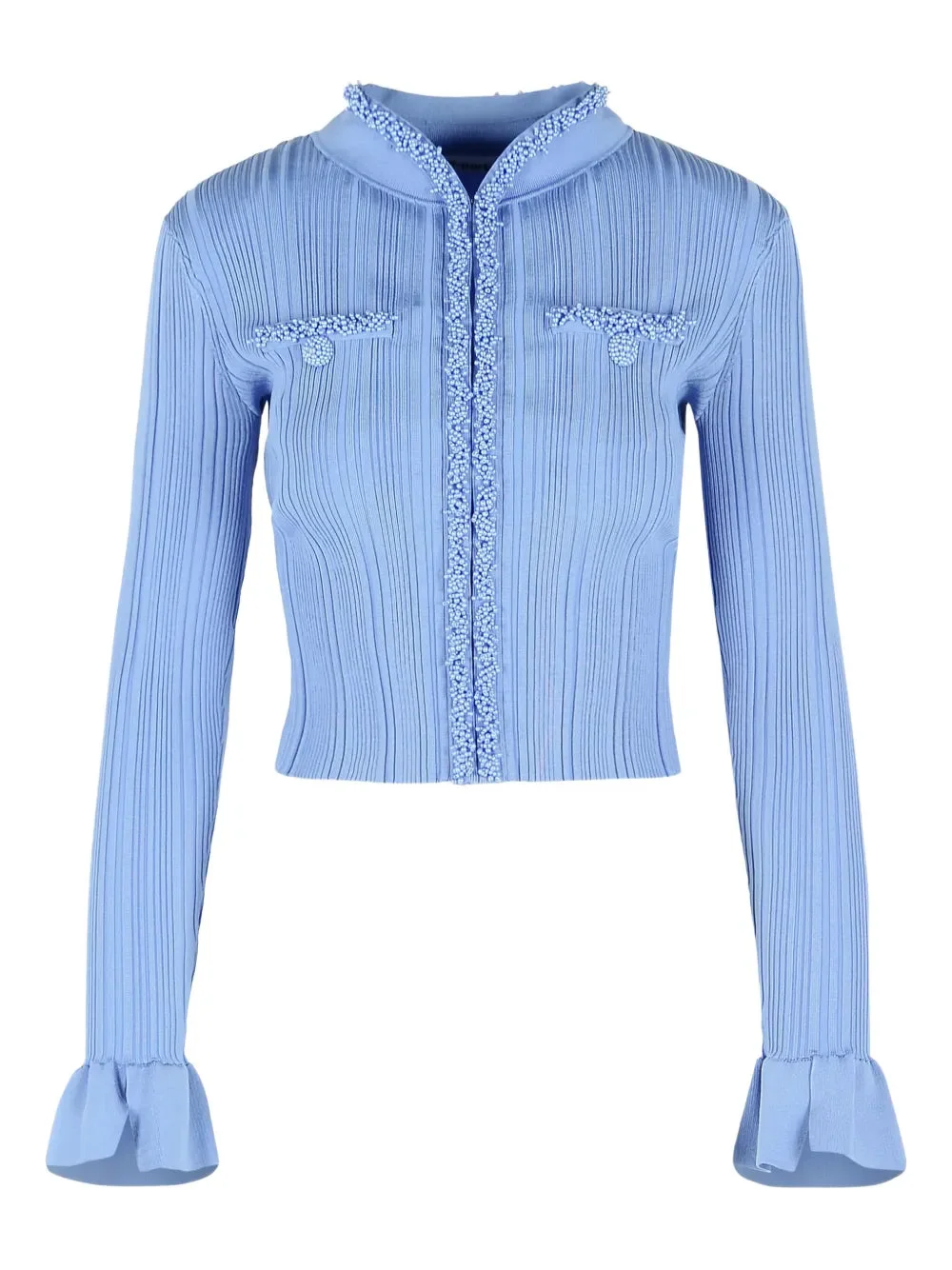 Blue Pearl Trim Cardigan - 1