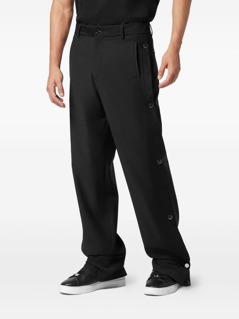 monogram-insert straight-leg trousers 3