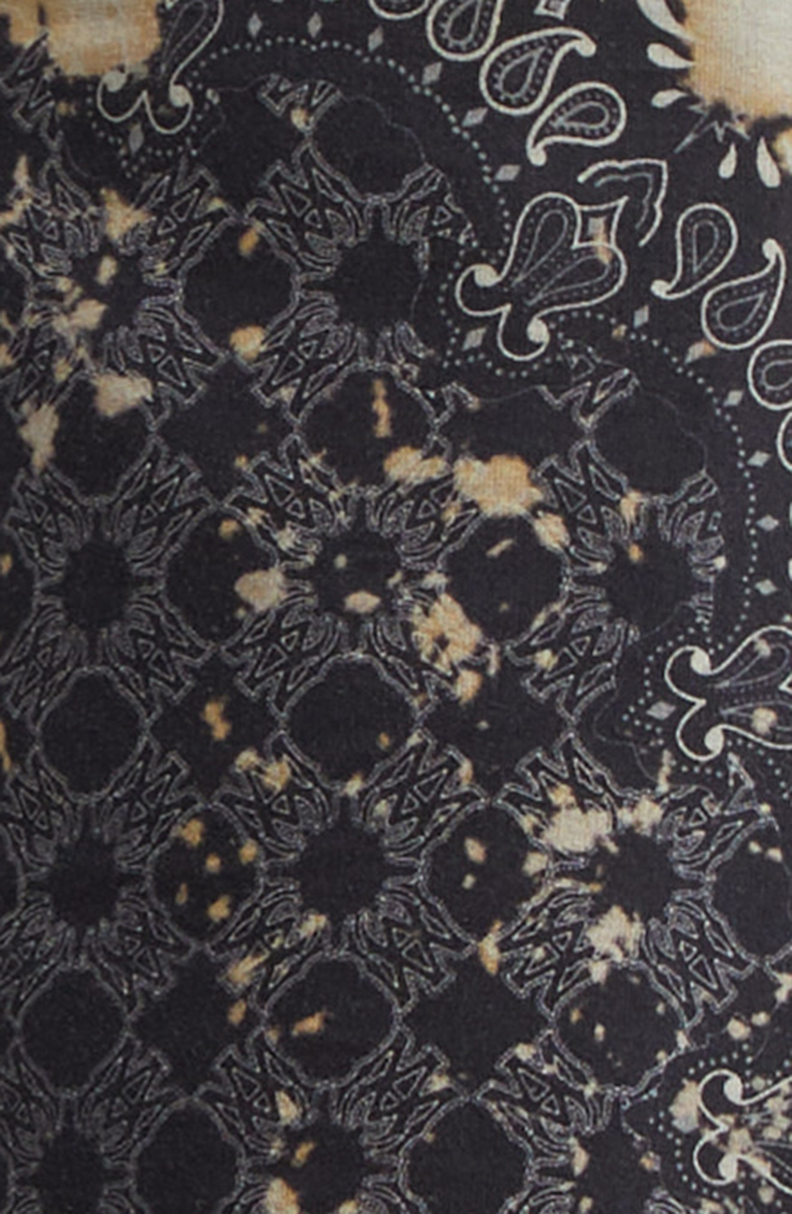AMIRI Bleach Splatter Bandana Carpenter Jeans in Faded Black at Nordstrom - 7