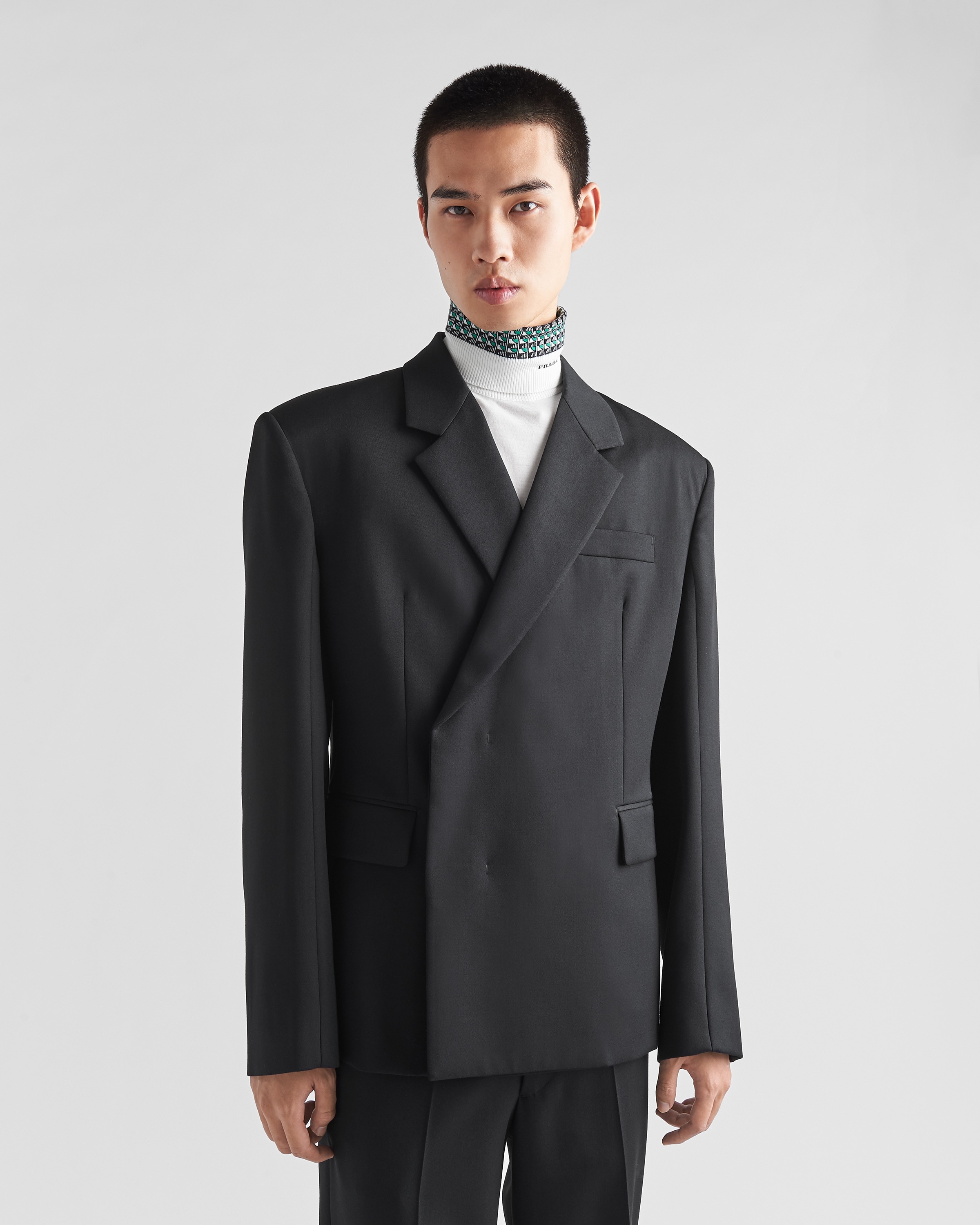 Double-breasted wool jacket - 6