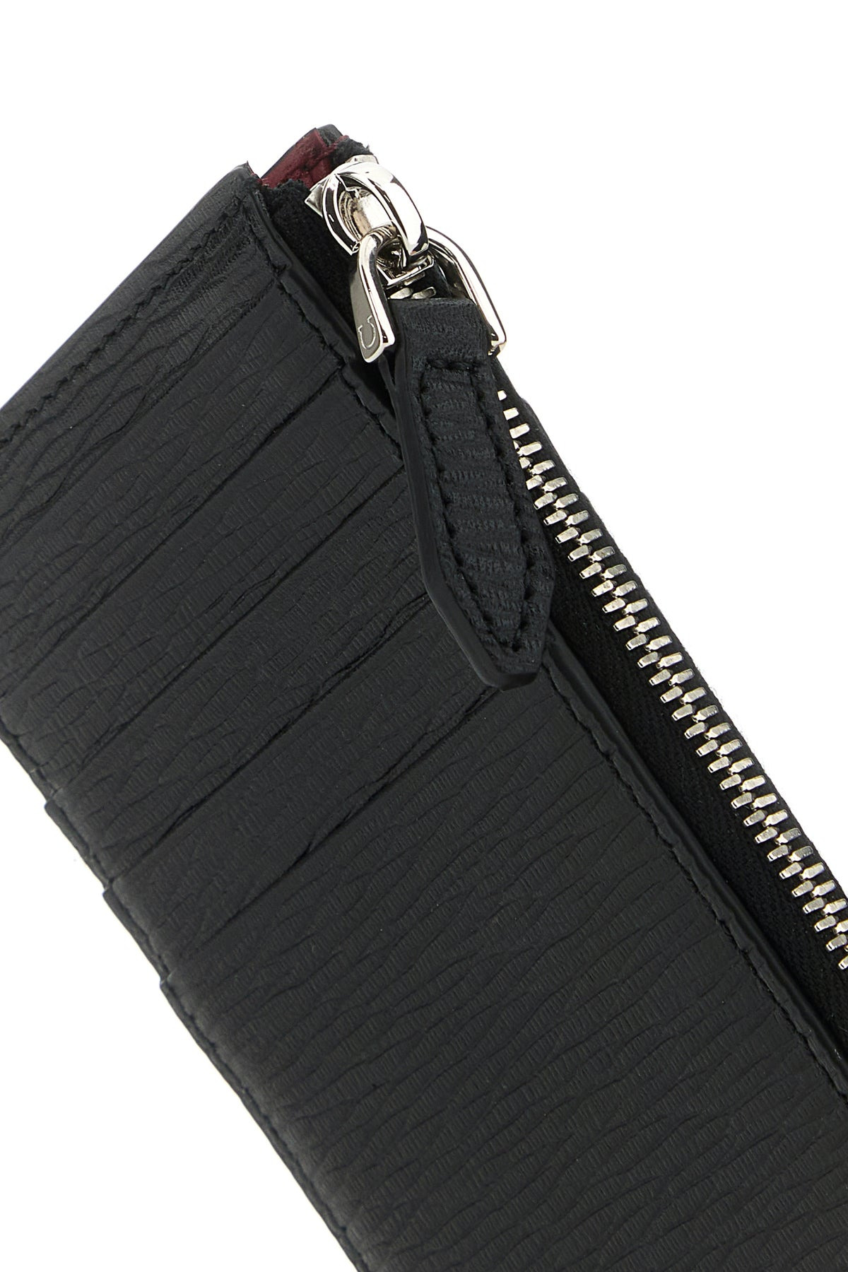 Black leather Gancini card holder - 4