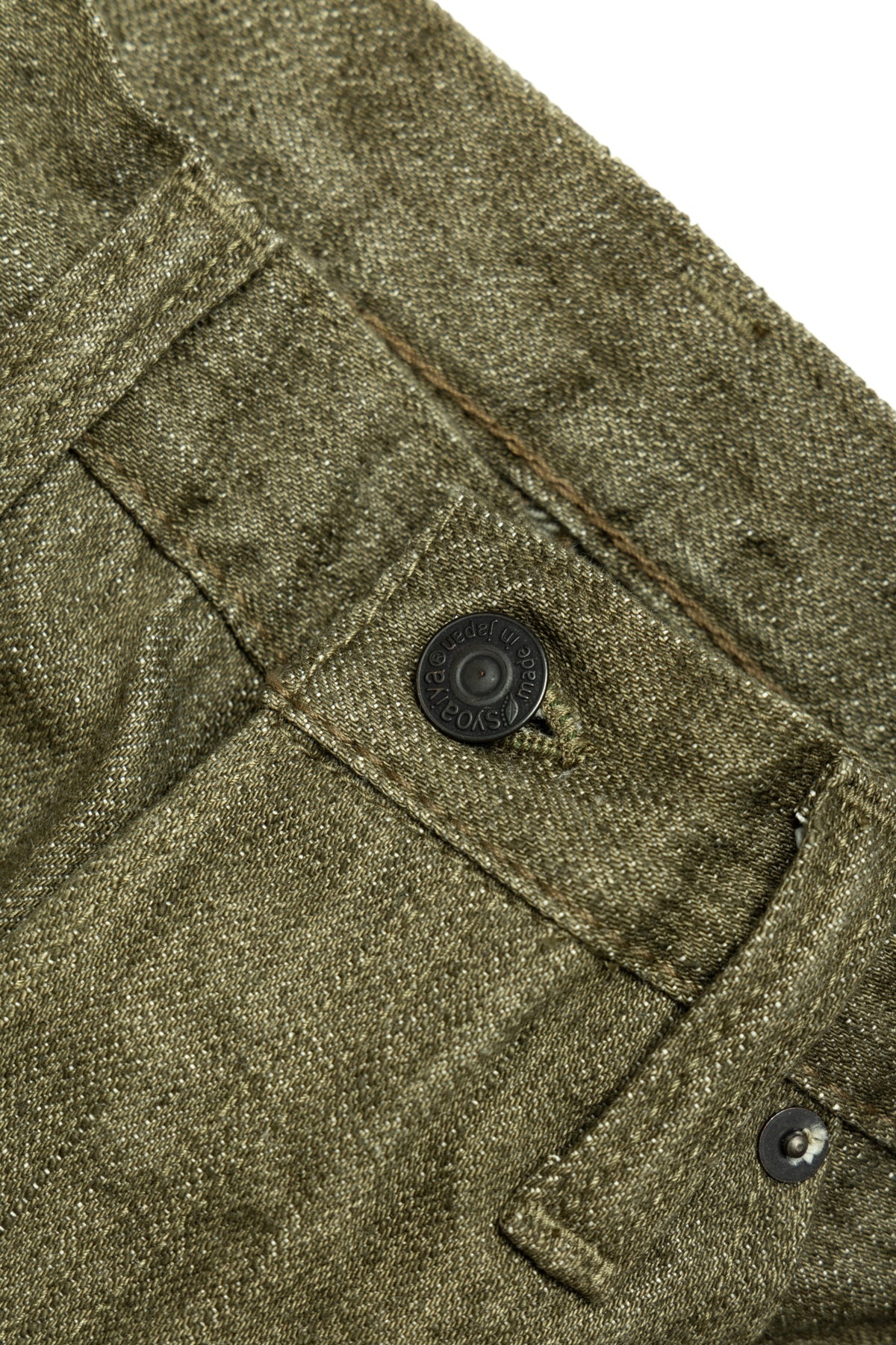 OL-14oz-019 14oz Olive Selvedge Denim Relax Tapered - 10