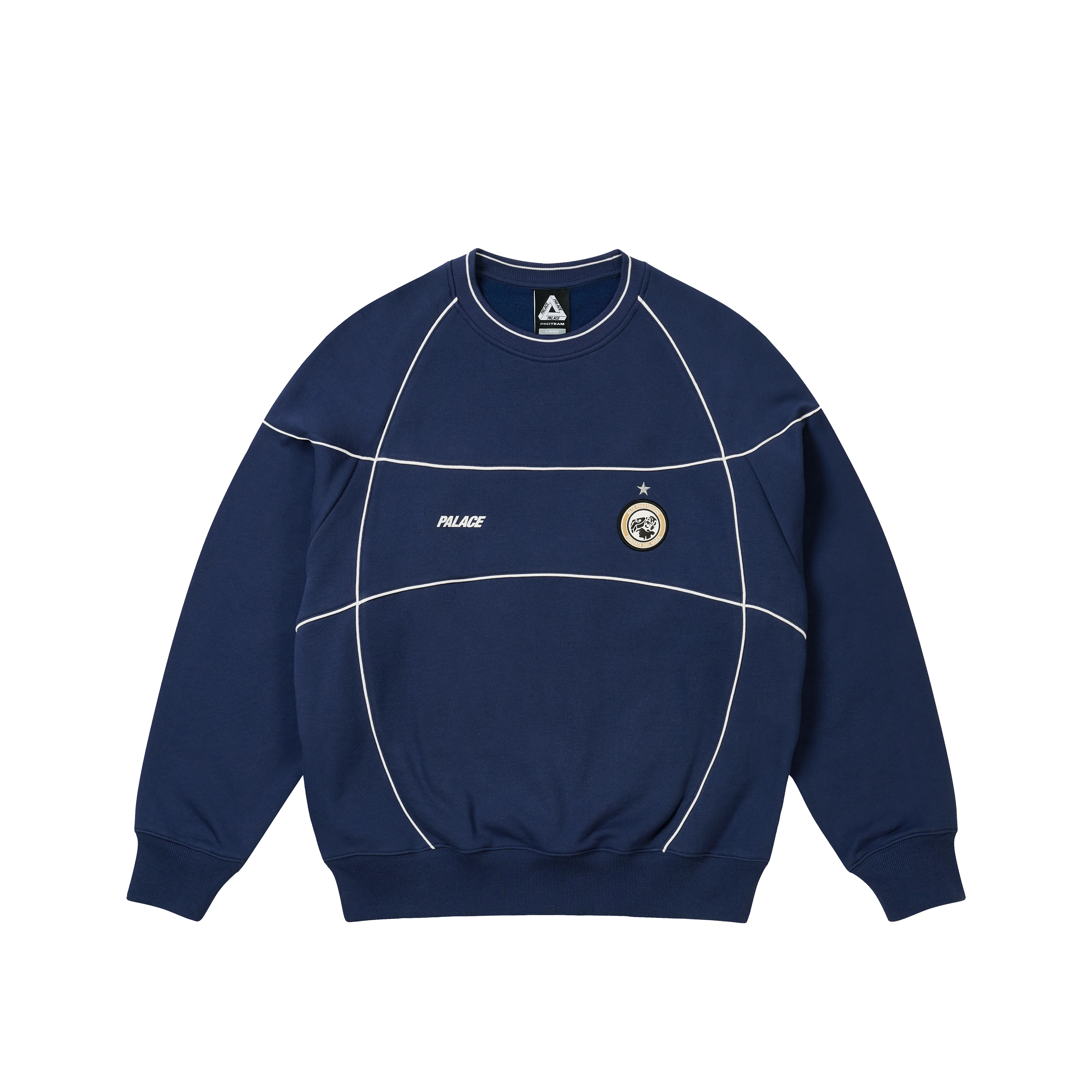 PRO TEAM PIPED CREW NAVY - 1