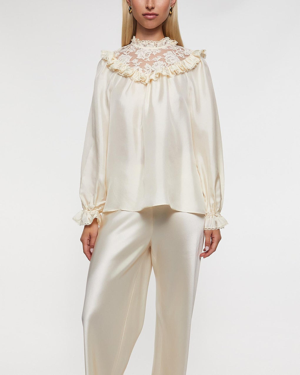 Blouse Lace Billow Cream - 2