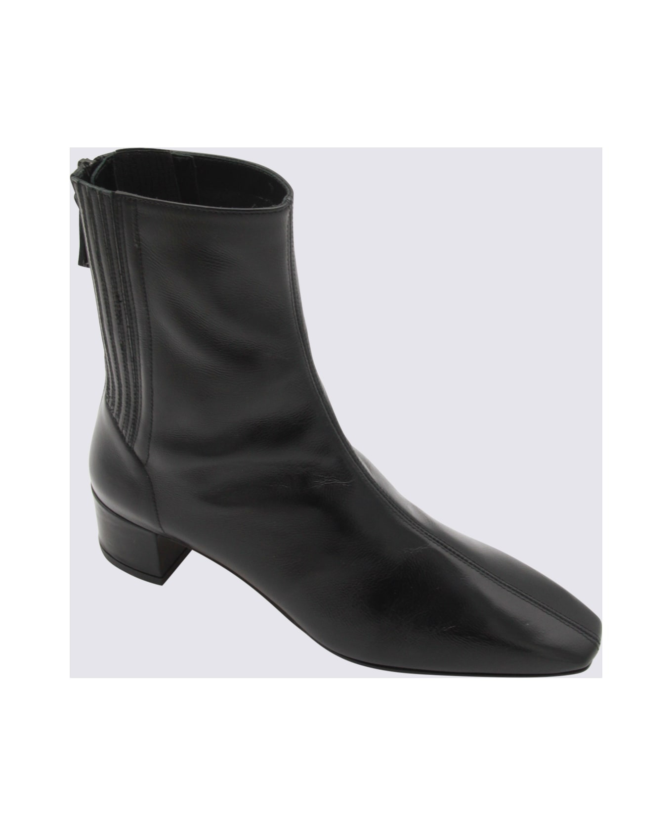 Black Leather Saint Honore 35 Boots - 4