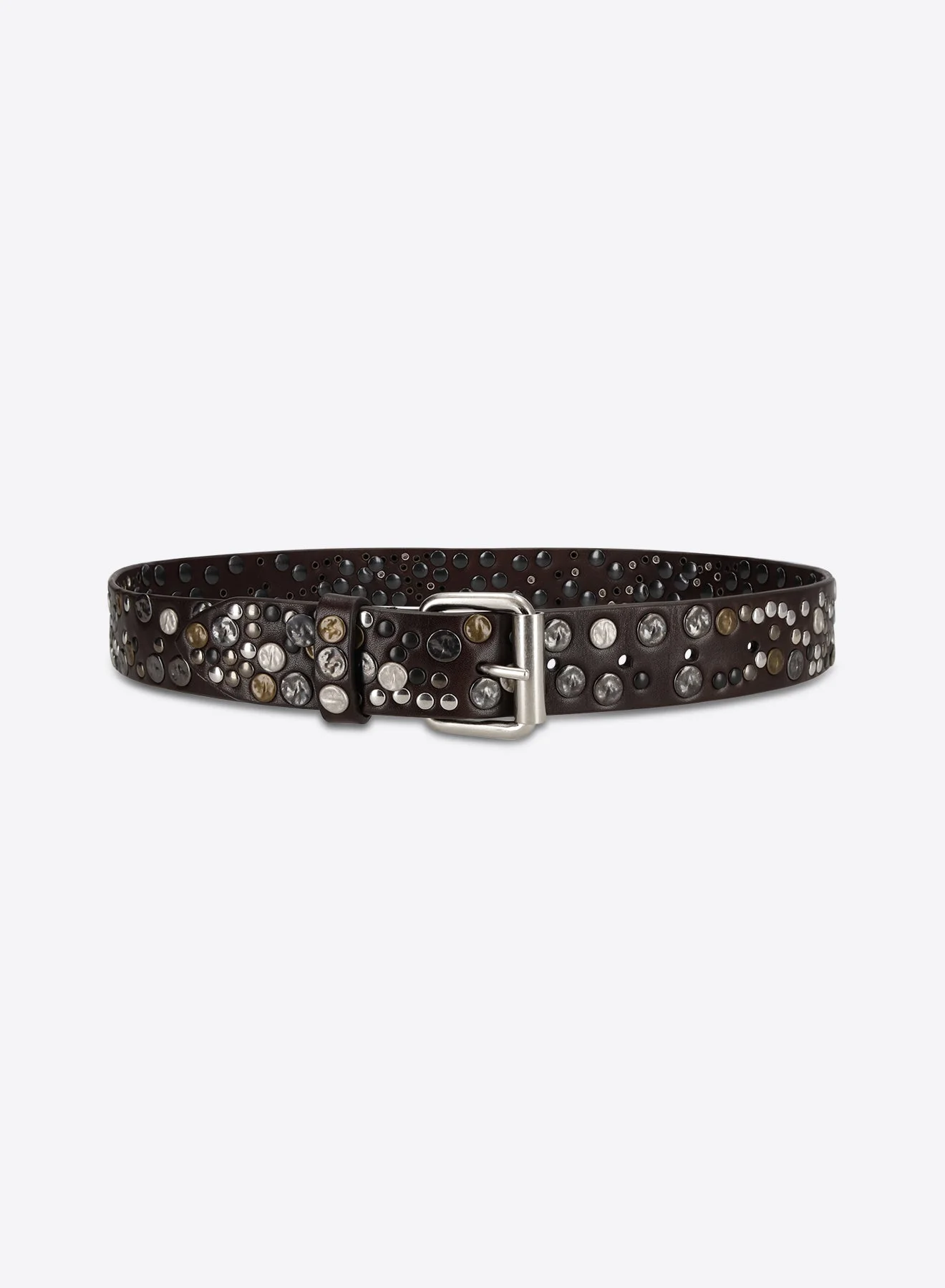 STUDDED LEATHER BELT - 1