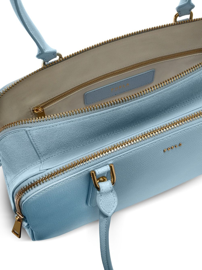 medium Boston zip leather tote bag 4