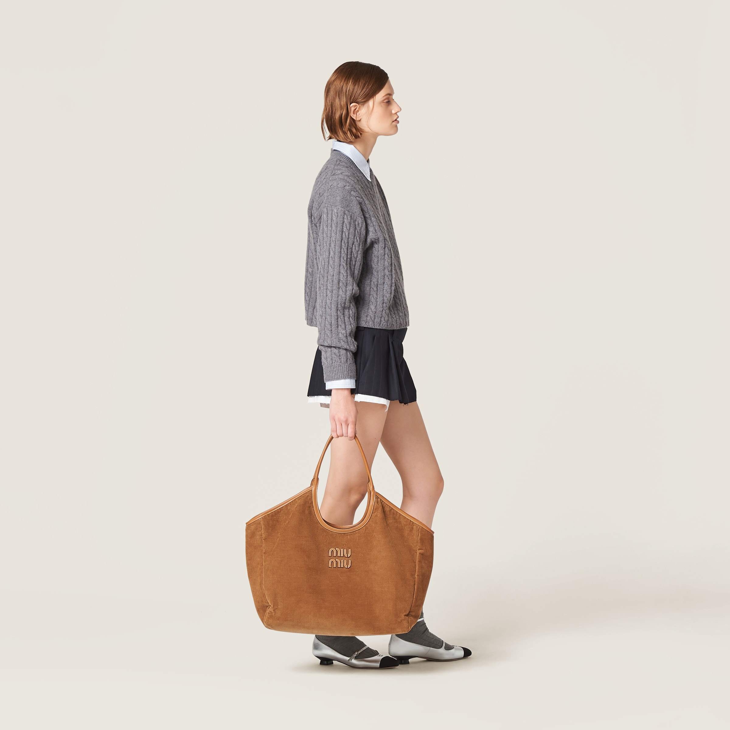 Miu Miu IVY corduroy bag | miumiu | REVERSIBLE