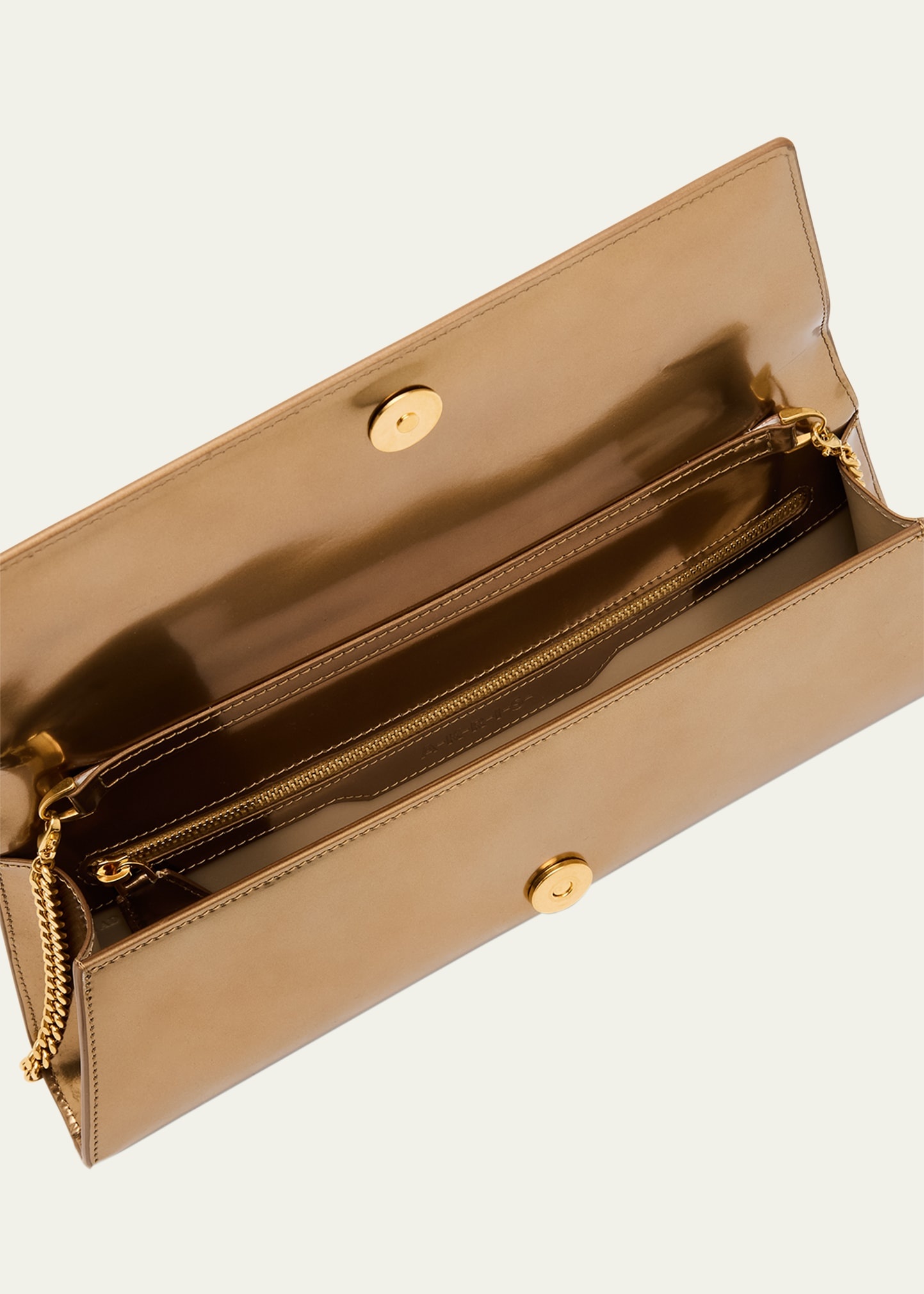 Anouk Small Metallic Leather Clutch Bag - 4