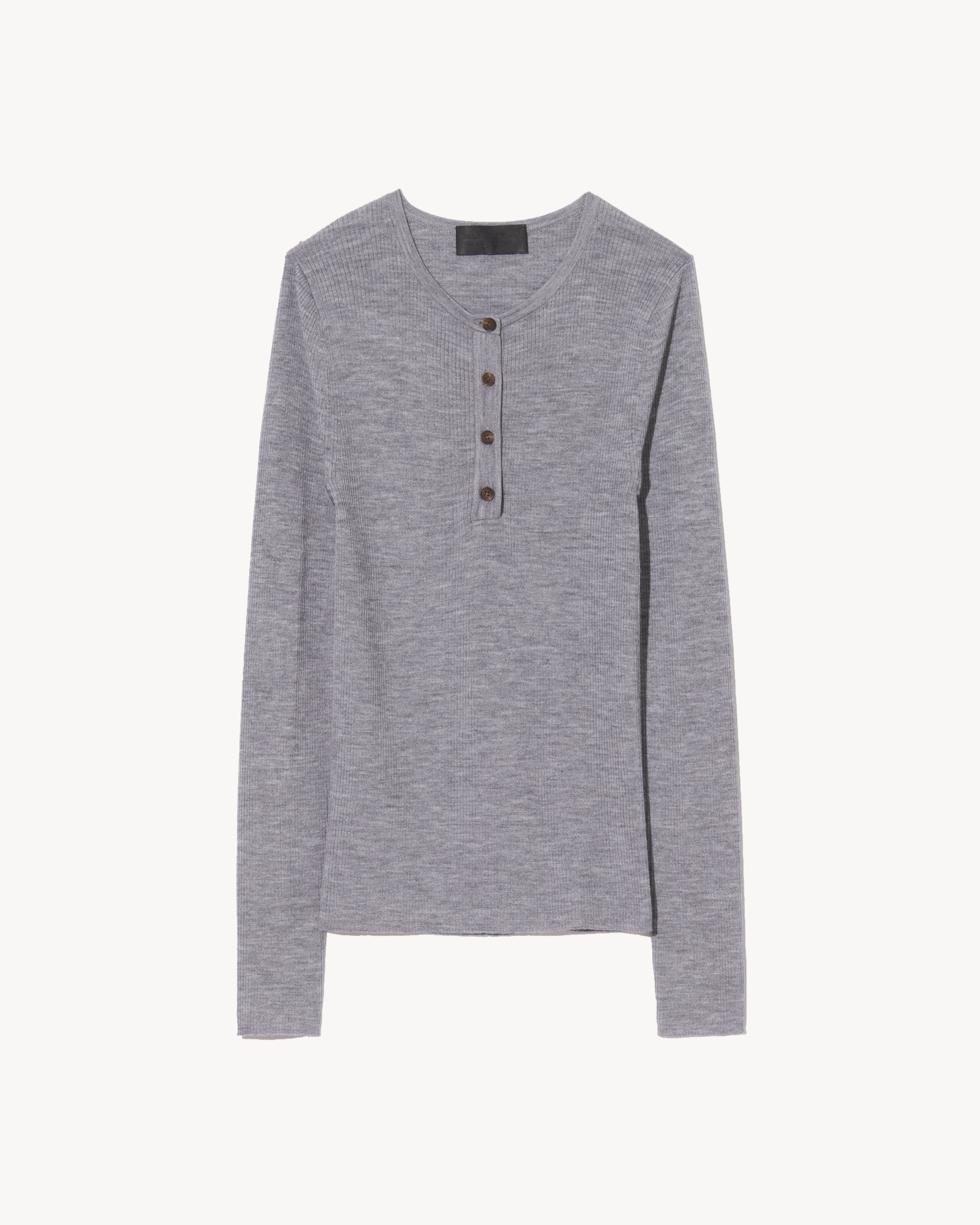 KLARISE HENLEY KNIT - 1